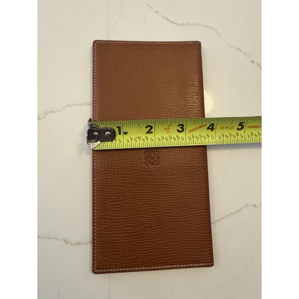 Loewe Leather Long Wallet Brown Tan Anagram Logo Made In Spain - w/ COA - Picture 5 of 5